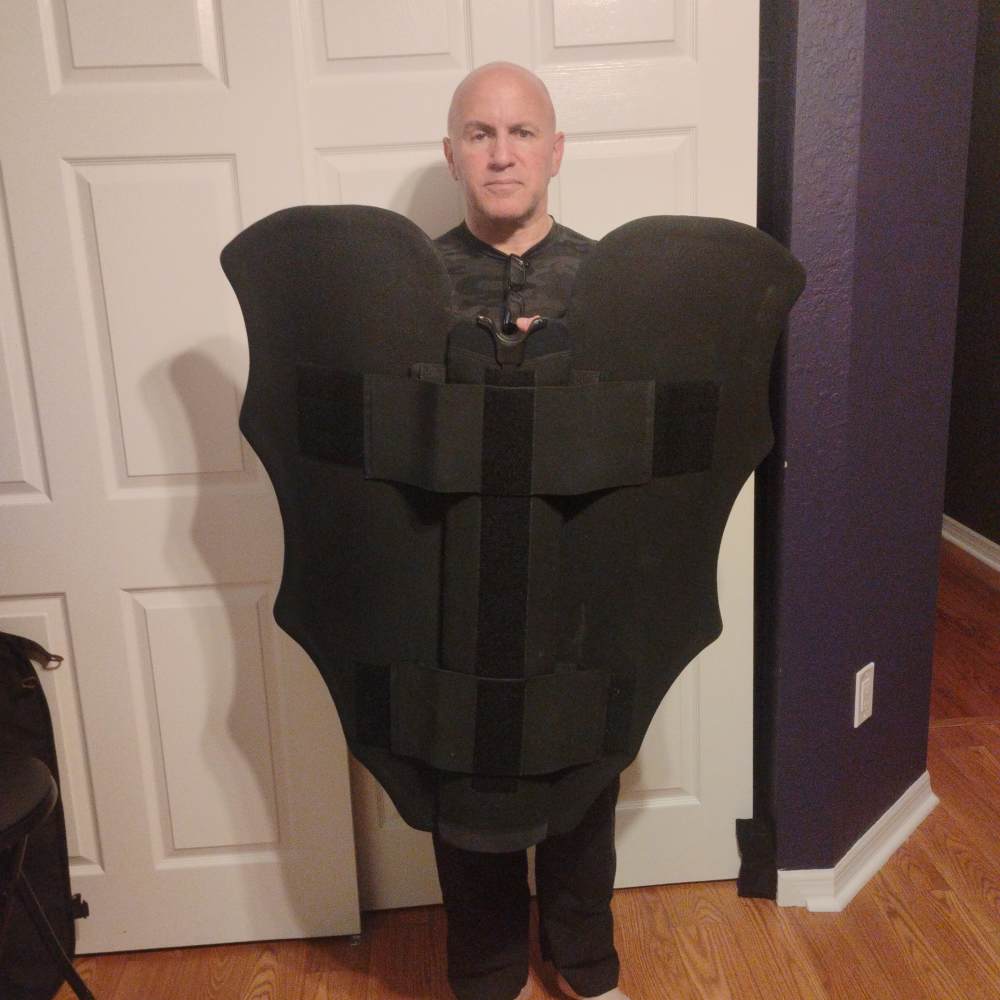 Baker "Bat Shield" ballistic shield. Folding LE issue RARE! -img-1