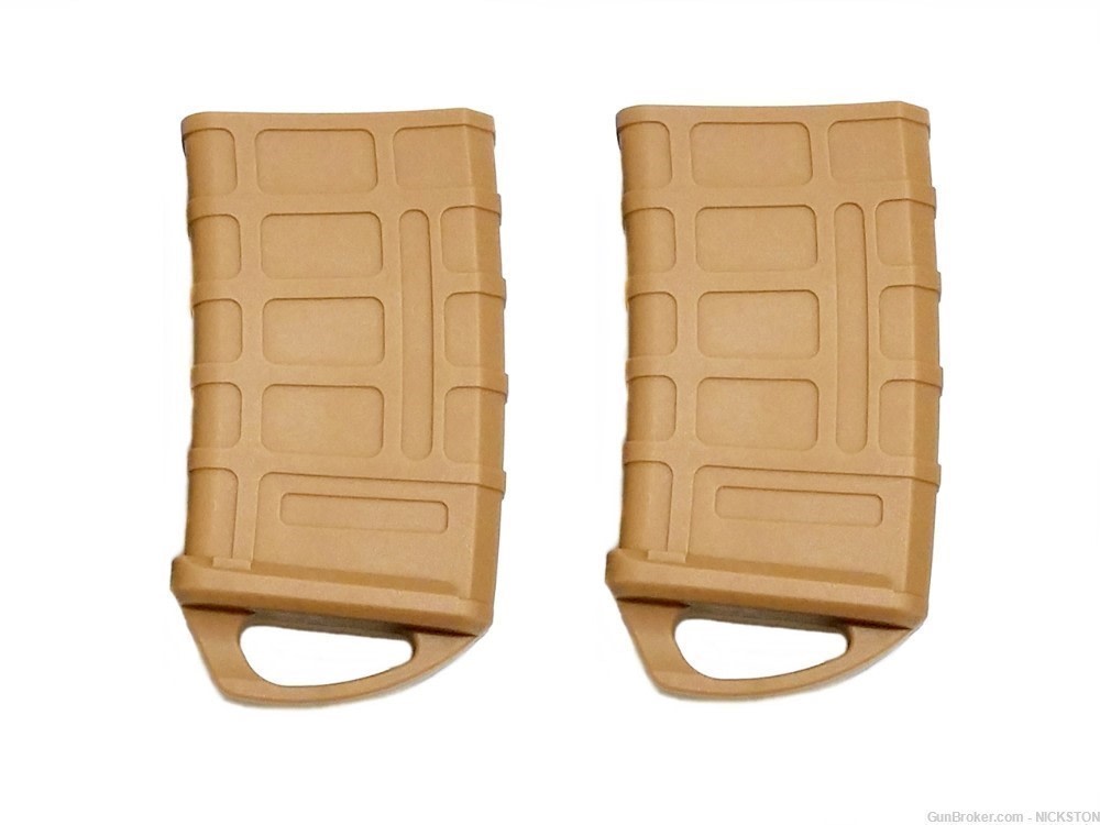 2 Light Brown Rubber Sleeves for AR15 M4 .223 .300blk 5.56mm 30 Rd Magazine-img-0