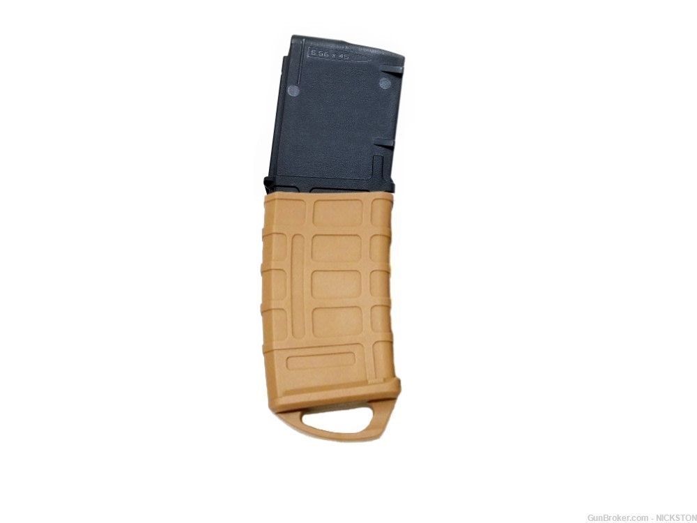 2 Light Brown Rubber Sleeves for AR15 M4 .223 .300blk 5.56mm 30 Rd Magazine-img-4