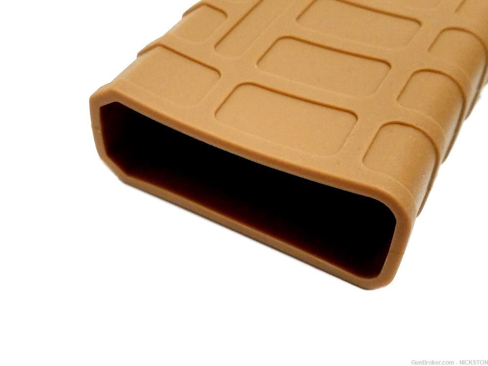 2 Light Brown Rubber Sleeves for AR15 M4 .223 .300blk 5.56mm 30 Rd Magazine-img-2