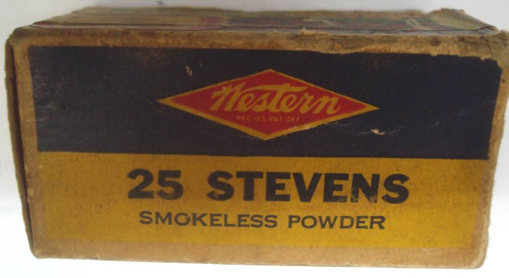 27 WESTERN 25 Stevens 65 grain Lubaloy NOS brass ammunition-img-4