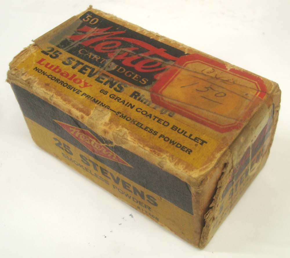 27 WESTERN 25 Stevens 65 grain Lubaloy NOS brass ammunition-img-0