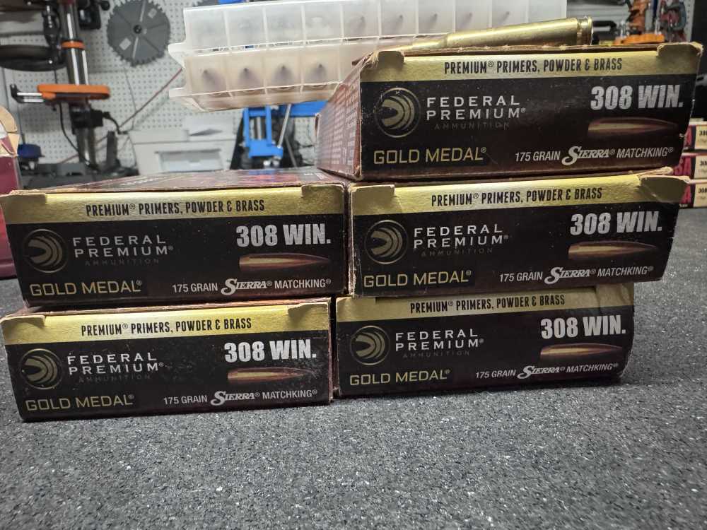 NO CC FEES!! 96 rounds Federal Premium .308 Gold Medal 175 grain-img-1