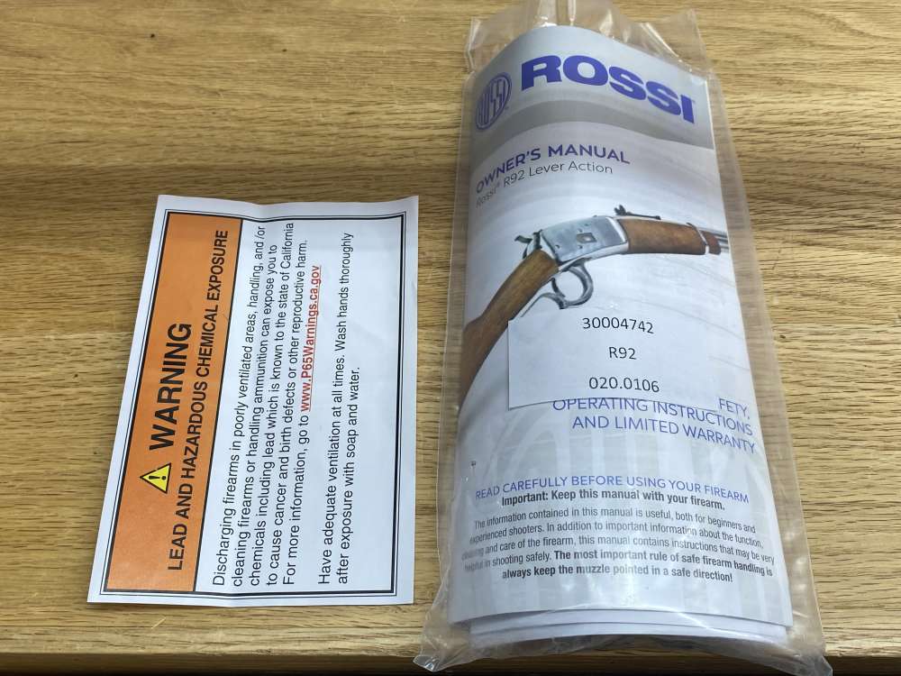 Rossi Model R92 .44 Mag Stainless 20" *CLASSIC LEVER-ACTION RIFLE*-img-4