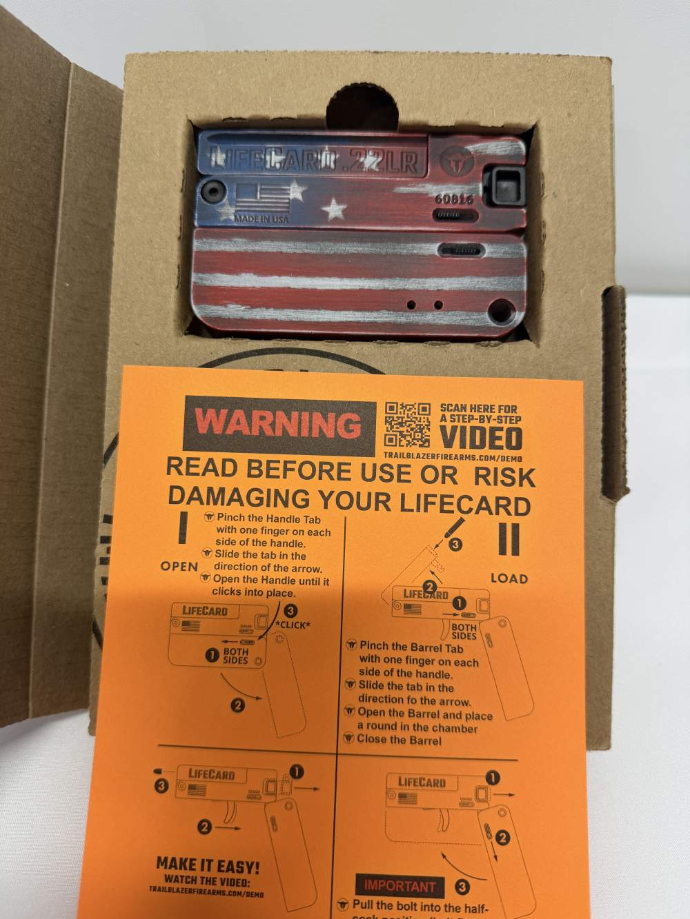 TRAILBLAZER FIREARMS LIFECARD .22 LR — AMERICAN FLAG EDITION-img-0
