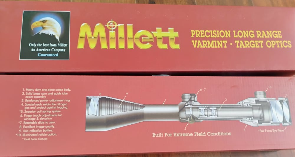 New Old Stock Millett LRS 6-25 x 56 Scope w/35mm rings included Factory New-img-1