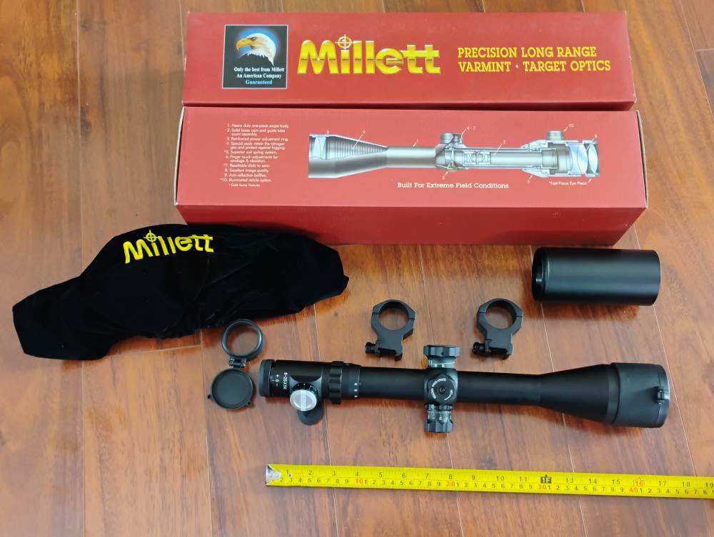 New Old Stock Millett LRS 6-25 x 56 Scope w/35mm rings included Factory New-img-0