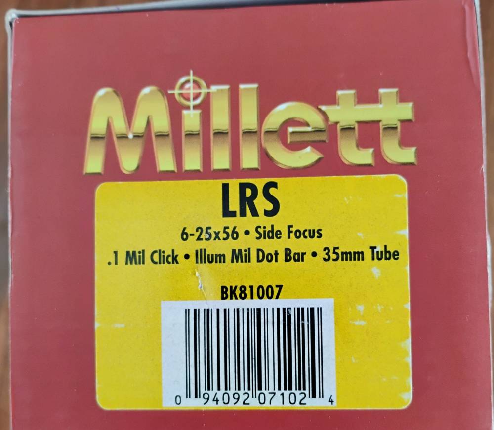 New Old Stock Millett LRS 6-25 x 56 Scope w/35mm rings included Factory New-img-2