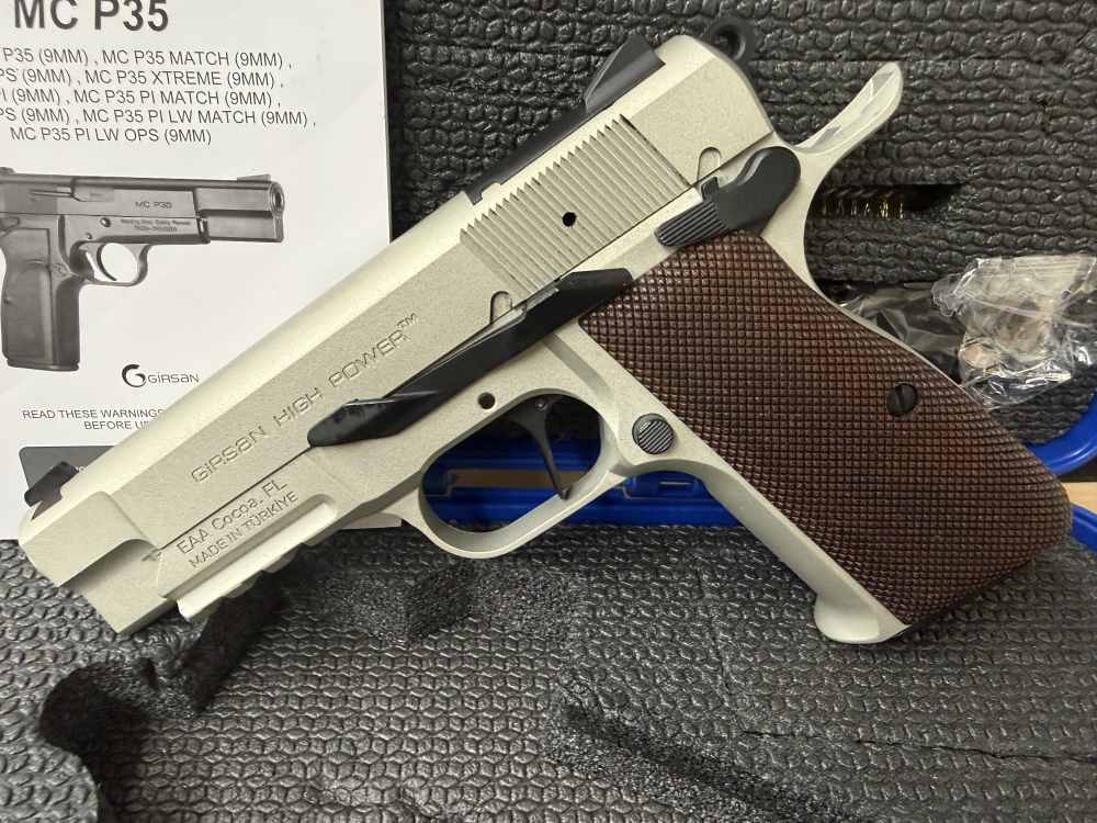 EAA Girsan High Power PI LW 9mm Semi Auto Pistol - 15+1 Rounds | 3.8" Barre-img-0