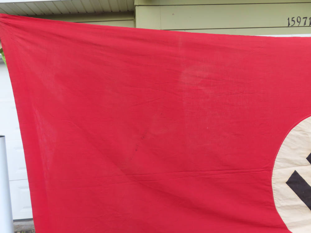 LARGE WWII GERMAN NATIONAL PARTY FLAG/BANNER-6'x 12'-ORIGINAL-GREAT LOOKING-img-1