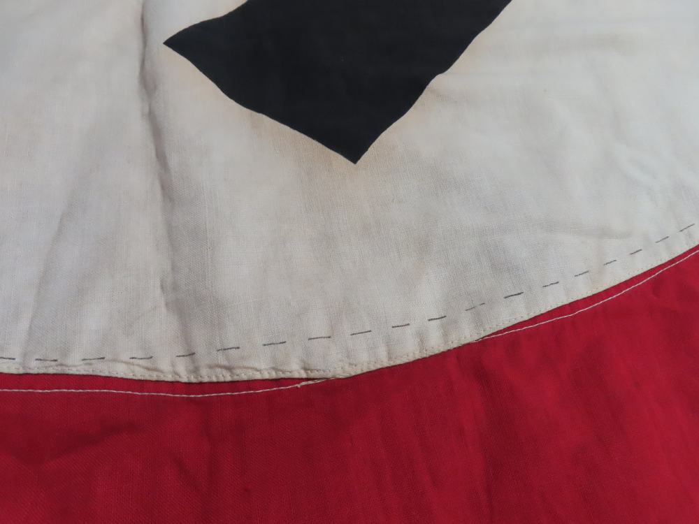 LARGE WWII GERMAN NATIONAL PARTY FLAG/BANNER-6'x 12'-ORIGINAL-GREAT LOOKING-img-15