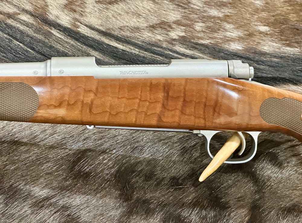 WINCHESTER MODEL 70 FEATHERWEIGHT STAINLESS DARK MAPLE 308, GOOD WOOD-img-10