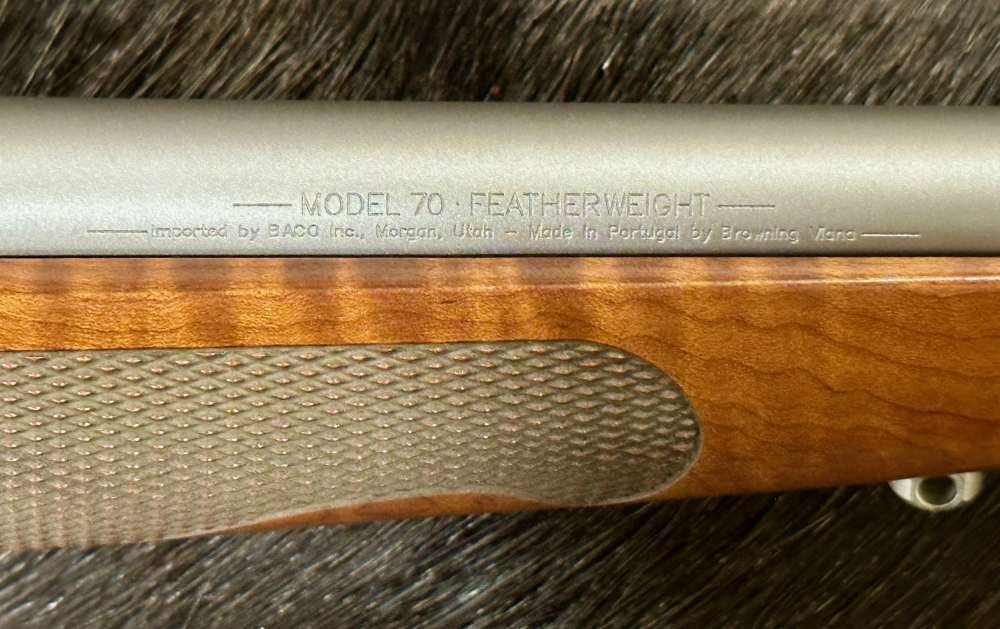 WINCHESTER MODEL 70 FEATHERWEIGHT STAINLESS DARK MAPLE 308, GOOD WOOD-img-6