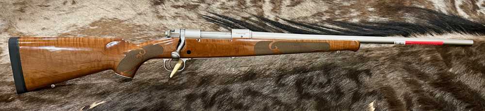 WINCHESTER MODEL 70 FEATHERWEIGHT STAINLESS DARK MAPLE 308, GOOD WOOD-img-0