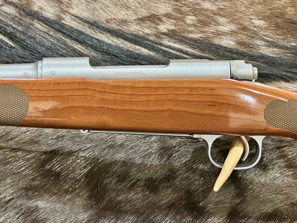WINCHESTER MODEL 70 FEATHERWEIGHT STAINLESS DARK MAPLE 308, GOOD WOOD-img-10