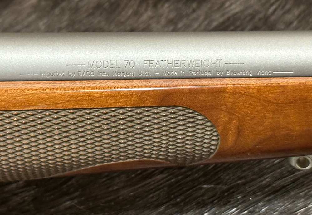WINCHESTER MODEL 70 FEATHERWEIGHT STAINLESS DARK MAPLE 308, GOOD WOOD-img-6