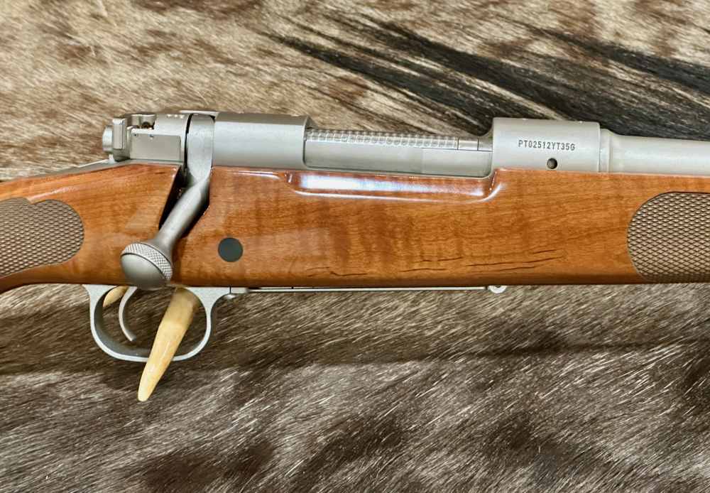 WINCHESTER MODEL 70 FEATHERWEIGHT STAINLESS DARK MAPLE 308, GOOD WOOD-img-3