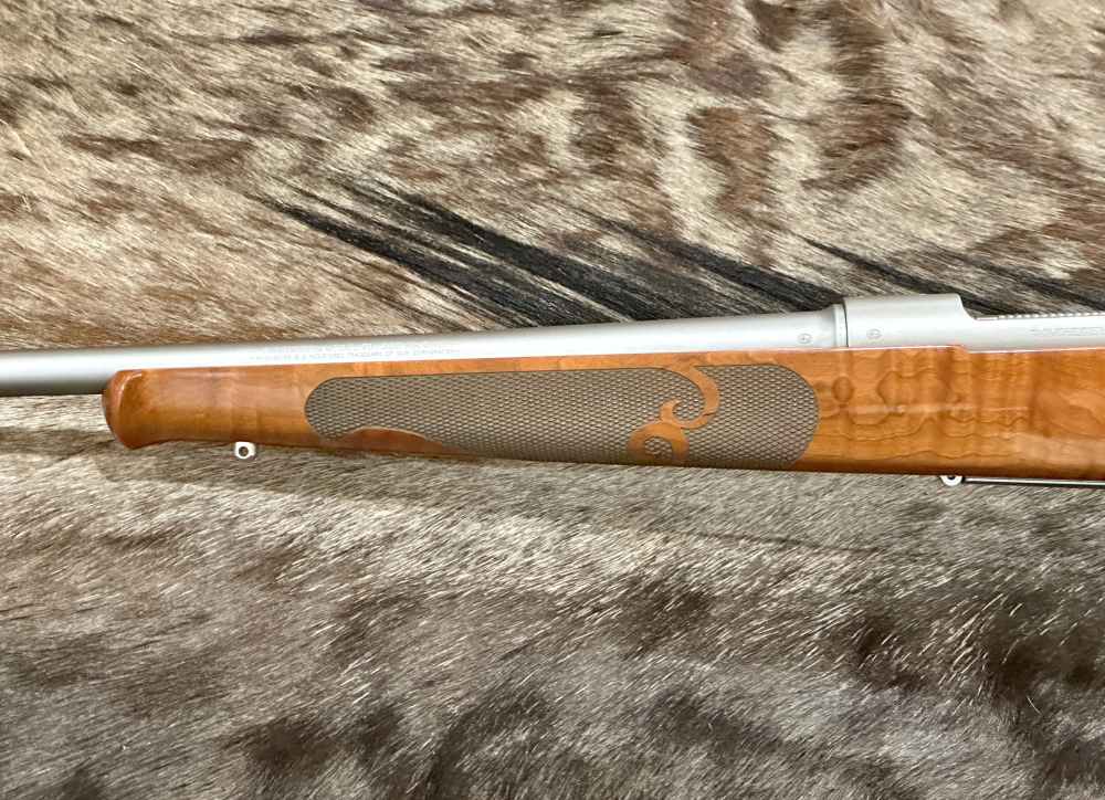 WINCHESTER MODEL 70 FEATHERWEIGHT STAINLESS DARK MAPLE 308, GOOD WOOD-img-11