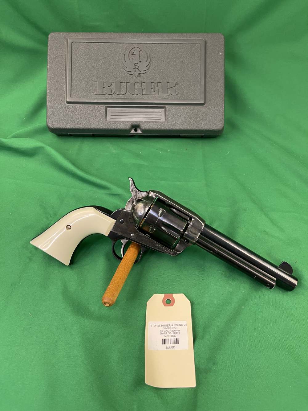 Ruger Vaquero 45 Colt Ivory Grips Case Colored-img-0