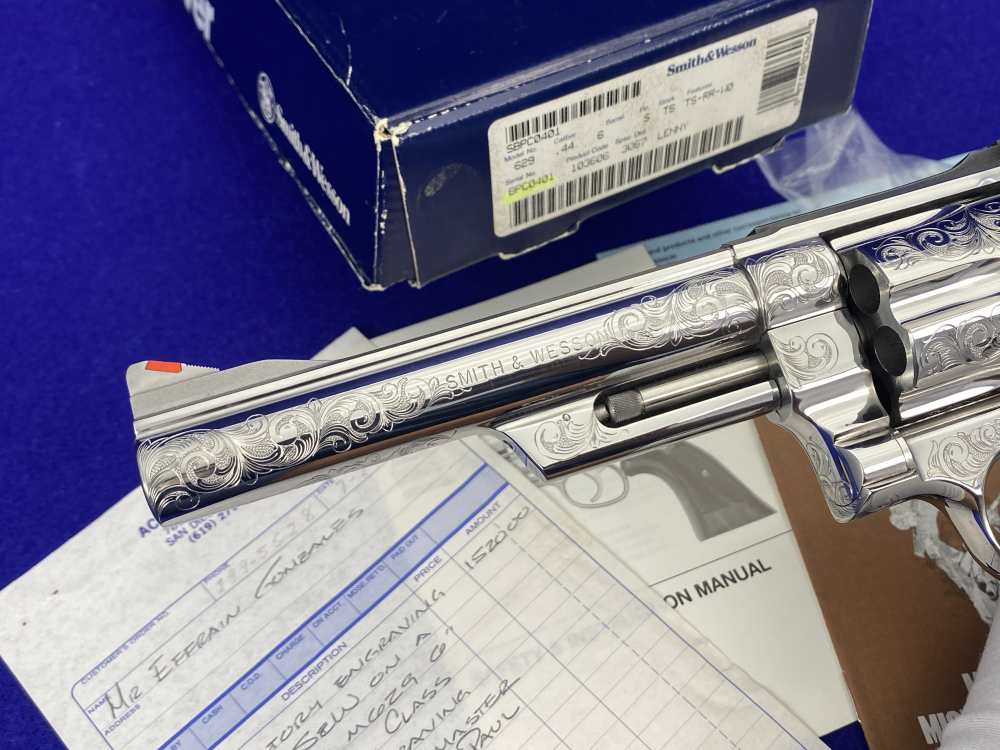 PAUL PIQUETTE FACTORY MASTER ENGRAVED Smith Wesson 629-3 .44Mag Bts 6"-img-56