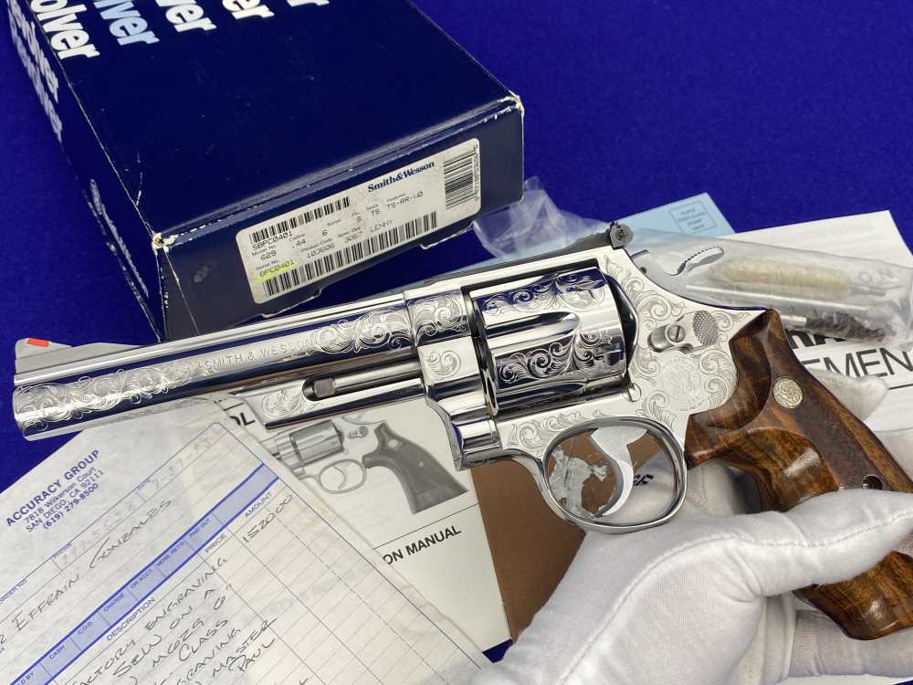 PAUL PIQUETTE FACTORY MASTER ENGRAVED Smith Wesson 629-3 .44Mag Bts 6"-img-54