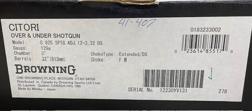Browning 825 Citori Sporting Adjustable 12ga 32" New 0183233002 41-407-img-9