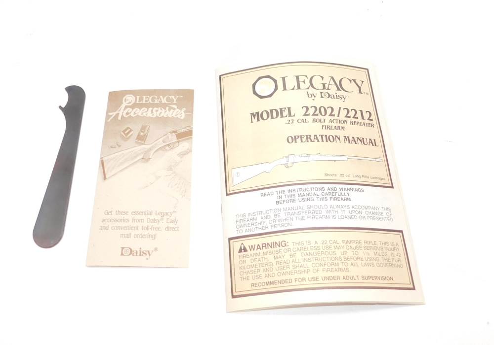Daisy Legacy Model 2202 Bolt Action Rifle .22 LR PARTS GUN Used NO RESERVE-img-15