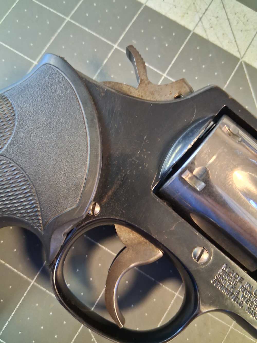 smith wesson revolver 10-10 k frame 38 special 2 tone heavy barrel-img-17