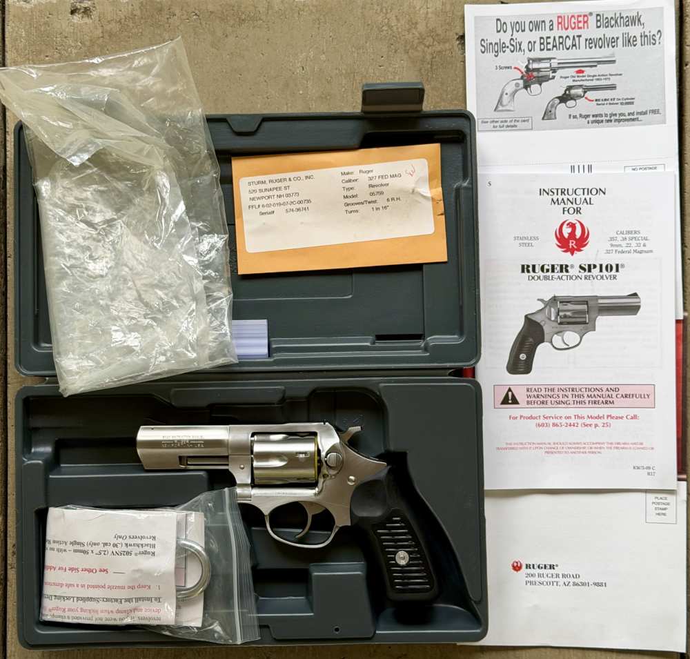 2009 Ruger SP101 3" .327 Federal Magnum Early Production LNIB-img-0