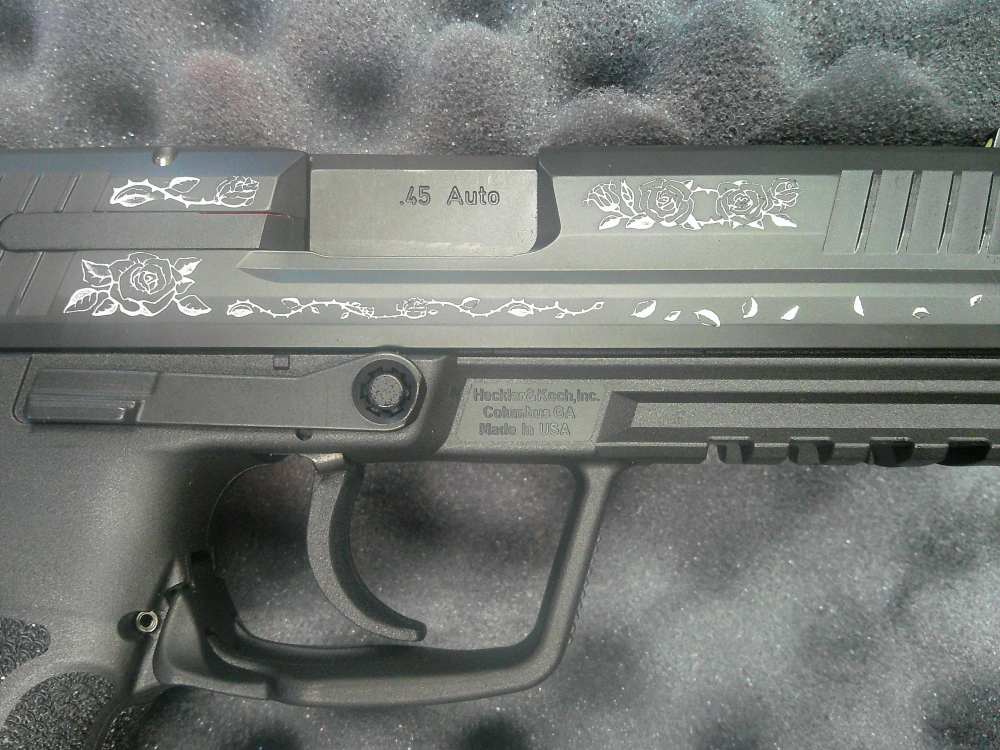 Heckler & Koch HK45 45 ACP Custom Engraved-img-2