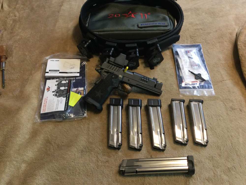 STACCATO 2011 XC RACE-GUN PISTOL PKG in 9mm Cal. W/GREEN DOT OPTIC-img-0