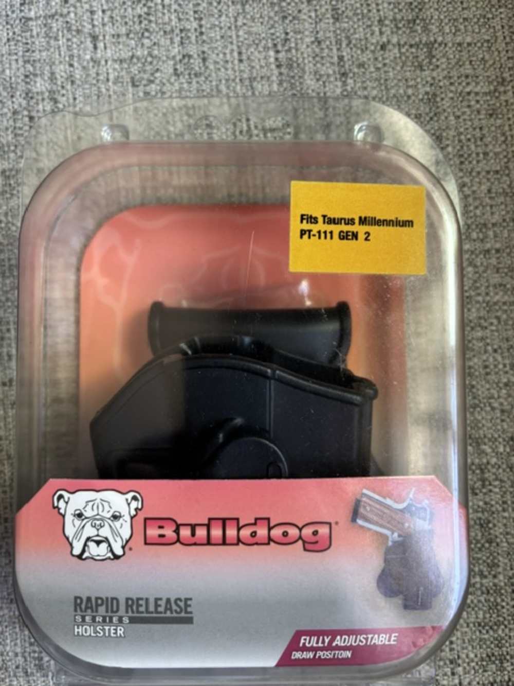 Bulldog Cases, Rapid Release Polymer Holster, Fits Taurus PT111, Right Hand-img-1
