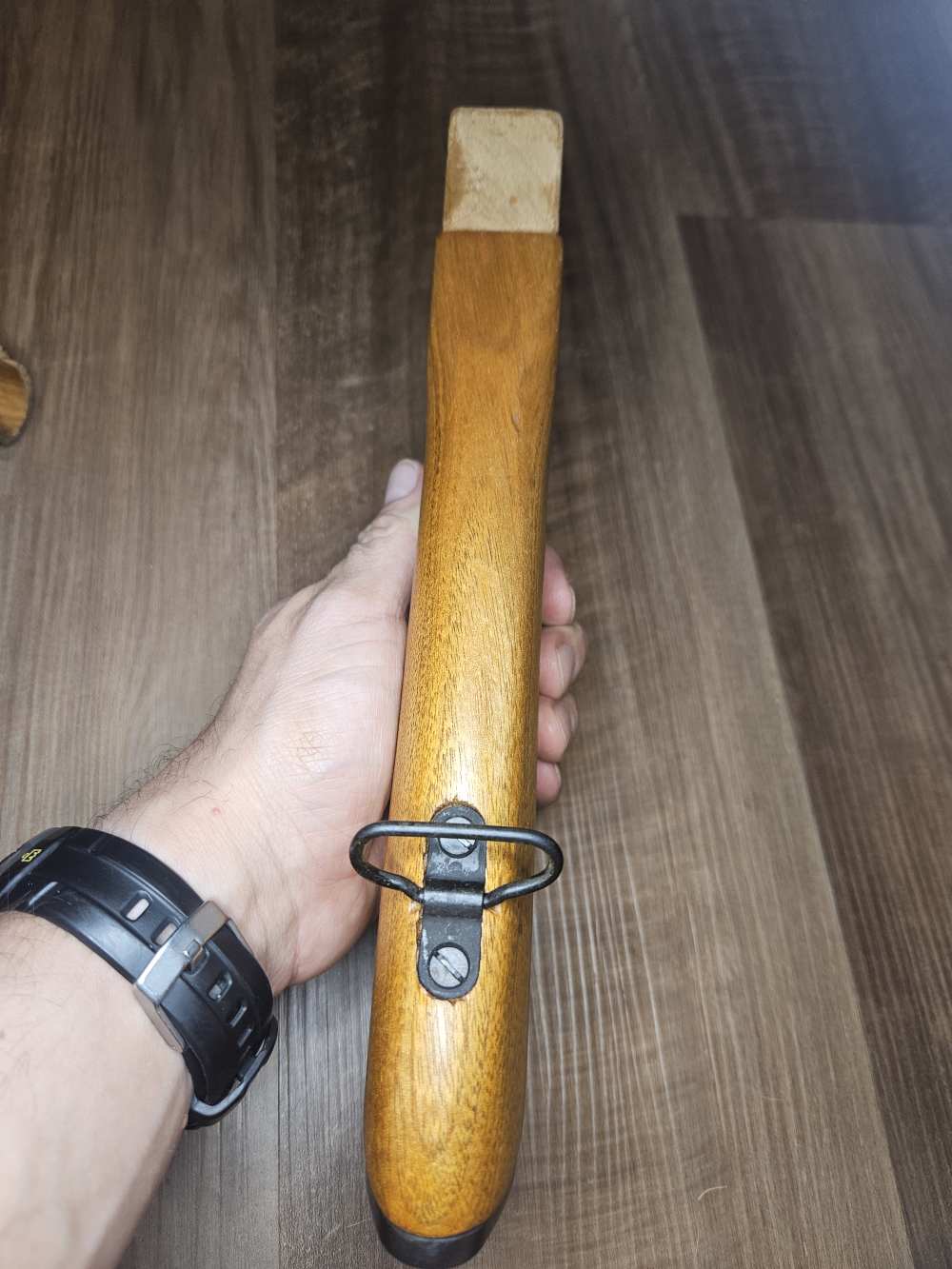 Type 56 AK Chinese Blonde wood stock set, bayonet cut handguard, Grip NOS -img-15