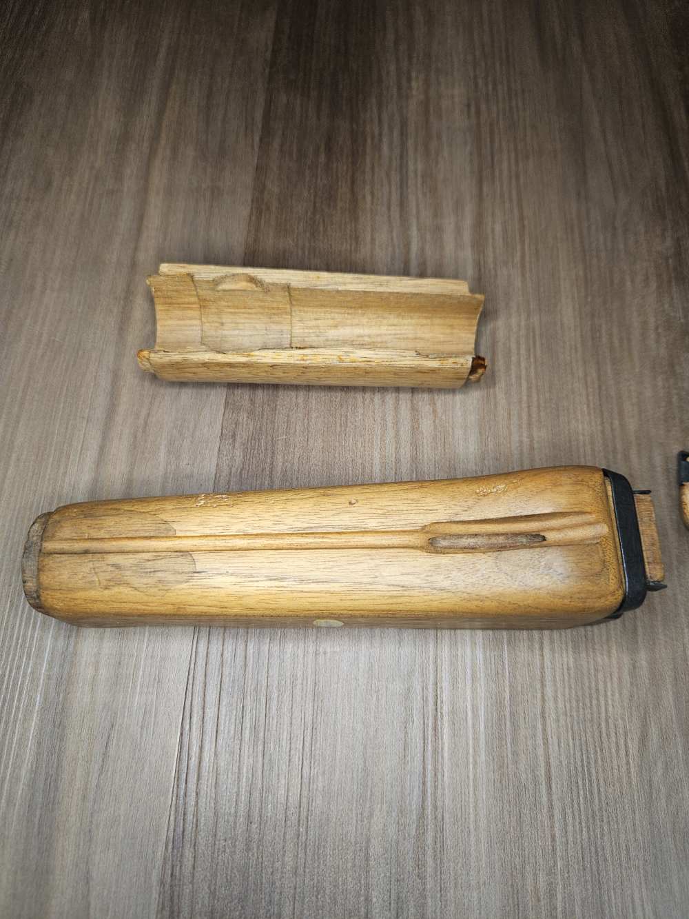 Type 56 AK Chinese Blonde wood stock set, bayonet cut handguard, Grip NOS -img-6