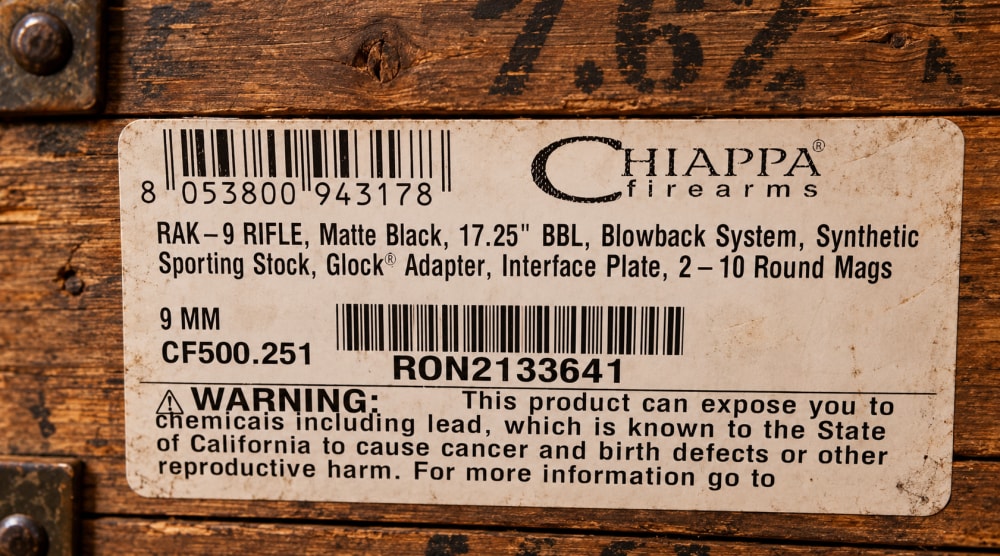 Chiappa RAK-9 Rifle 9MM/17 BBL Extra Magazine-img-4