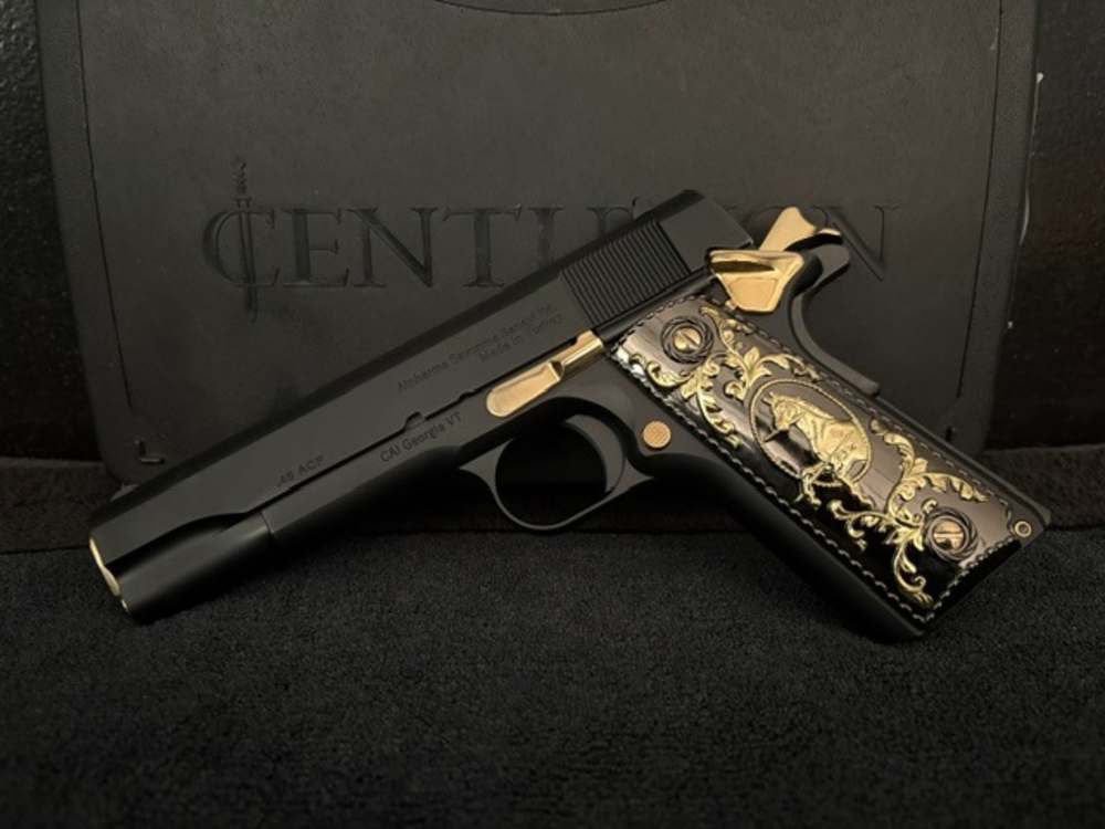 Century Arms Centurion 11 1911 45ACP Gold plated .01 Start Penny Auction NR-img-1