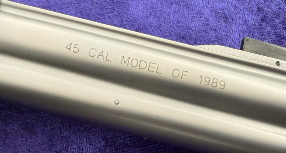 S&W 625-3 Model Of 1989 Pre Lock .45 ACP 5" Bead Blast Stainless Boxed D/T-img-12