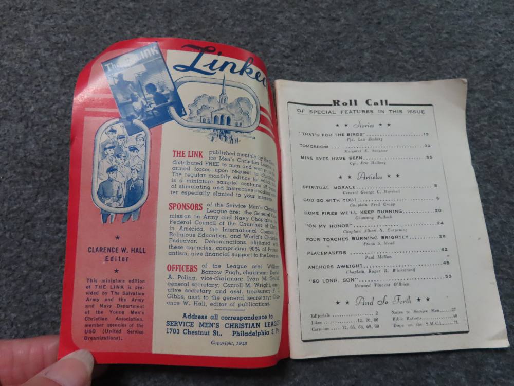 4-BOOKLET PACK OF WWII USGI RELIGIOUS MANUALS PUT OUT BY THE YMCA/SALVATION-img-7