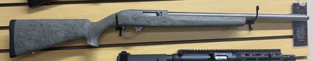 AMT 22/25 22LR Green Mountain Stainless Threaded Bull Barrel & Hogue Stock-img-0