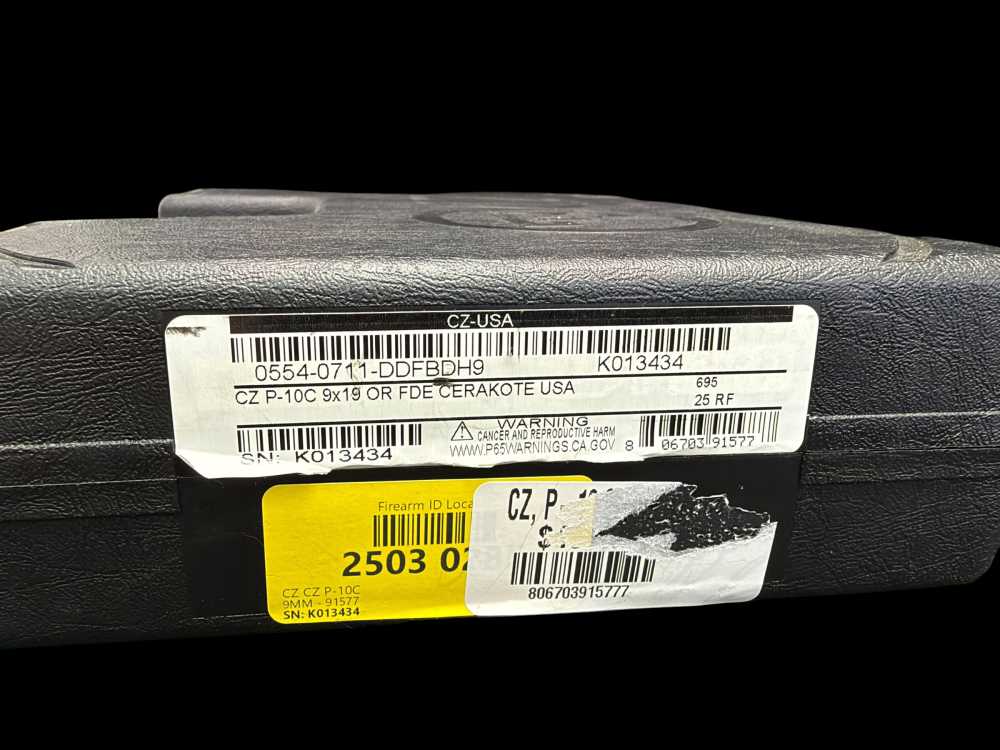VERY NICE, CZ P-10C FACTORY FDE 9MM OPTIC READY ORIGINAL BOX, 2 MAGS-img-1