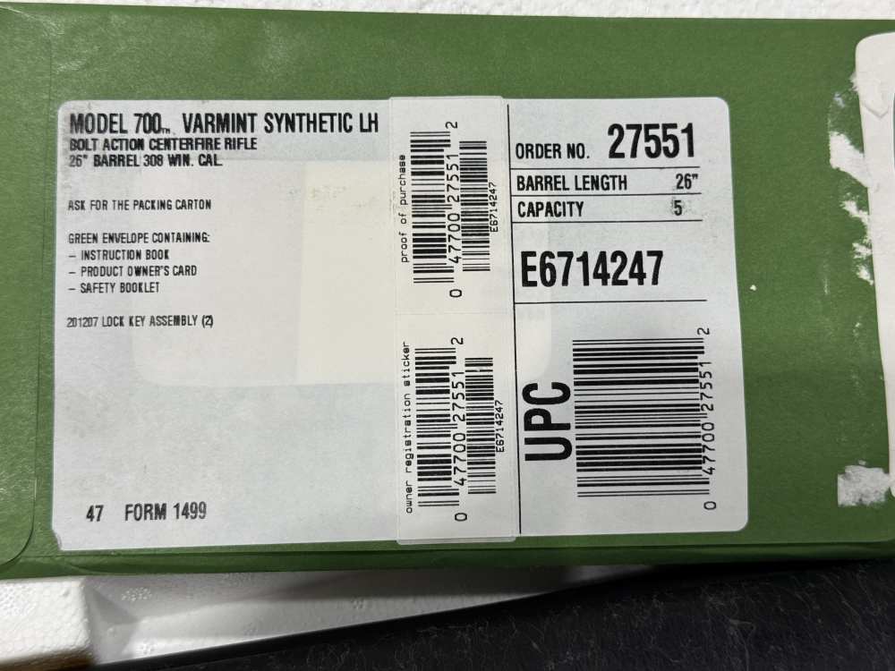 REMINGTON 700 VARMINT RIFLE .308 CAL SYNTHETIC STOCK 26-IN YEAR2002 (LW-5)-img-2