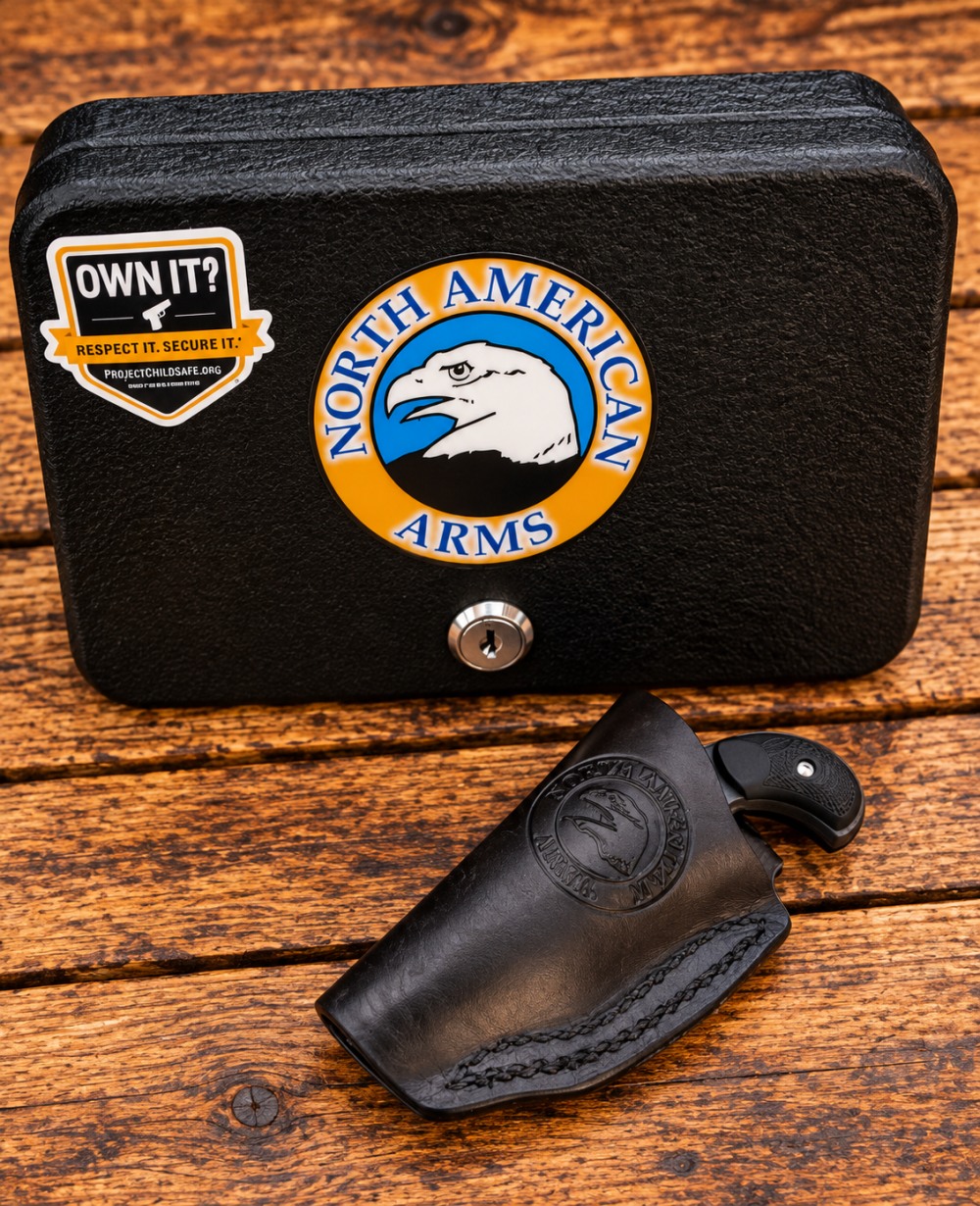 North American Arms Mini Shadow Revolver, Holster, Keyed Lockbox-img-4