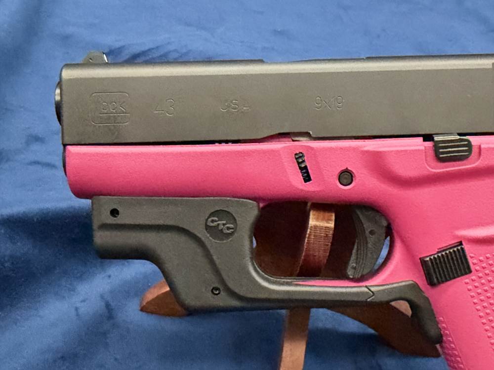 Glock 43 G43 9mm Raspberry Pink Cerakote Crimson Trace Laser 2 Mags Layaway-img-7