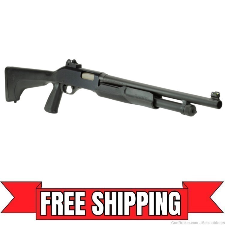 Stevens 320 Security 12 GA 18.5" 5+1 Ghost Ring Sights Blk Syn19495-img-0