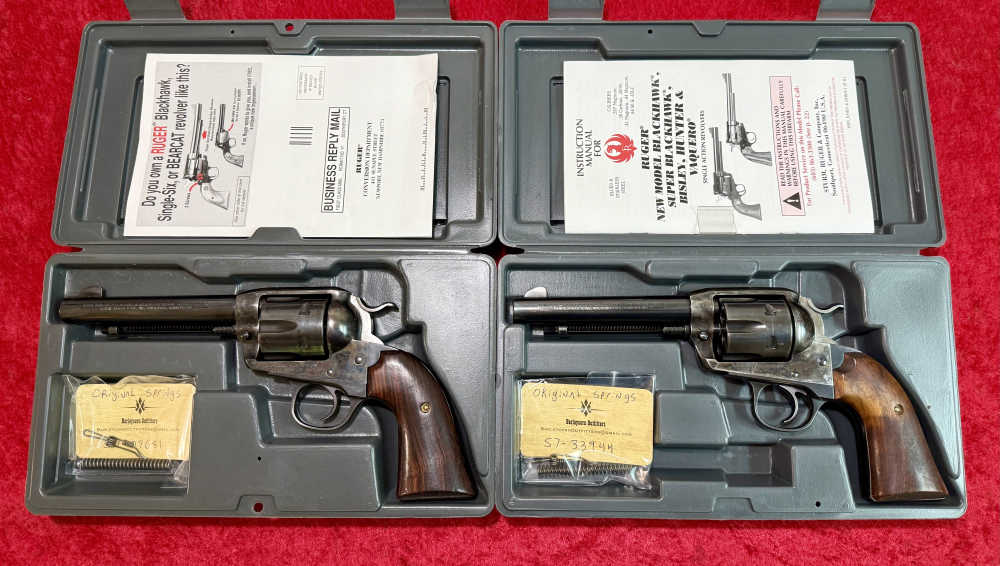 Pair Ruger Vaquero Bisley 357 5.5” Bbls SASS Ready Set-img-0