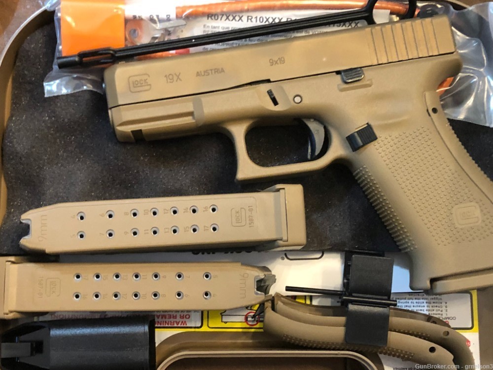 Glock ,G19X Crossover 9mm GN5 Bronze Polymer Frame Coyote NIB-img-0
