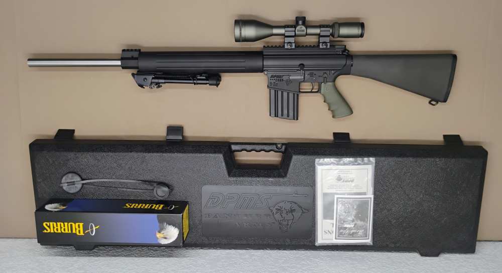 Early NIB DPMS Panther LR308, 24 Stainless Target, Burris FF2 4.5-14 x 42 -img-1