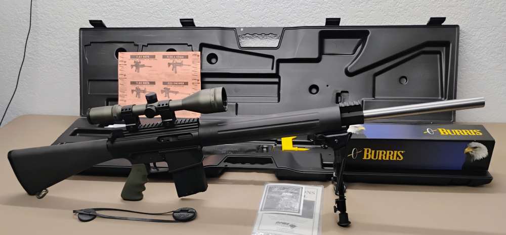 Early NIB DPMS Panther LR308, 24 Stainless Target, Burris FF2 4.5-14 x 42 -img-2