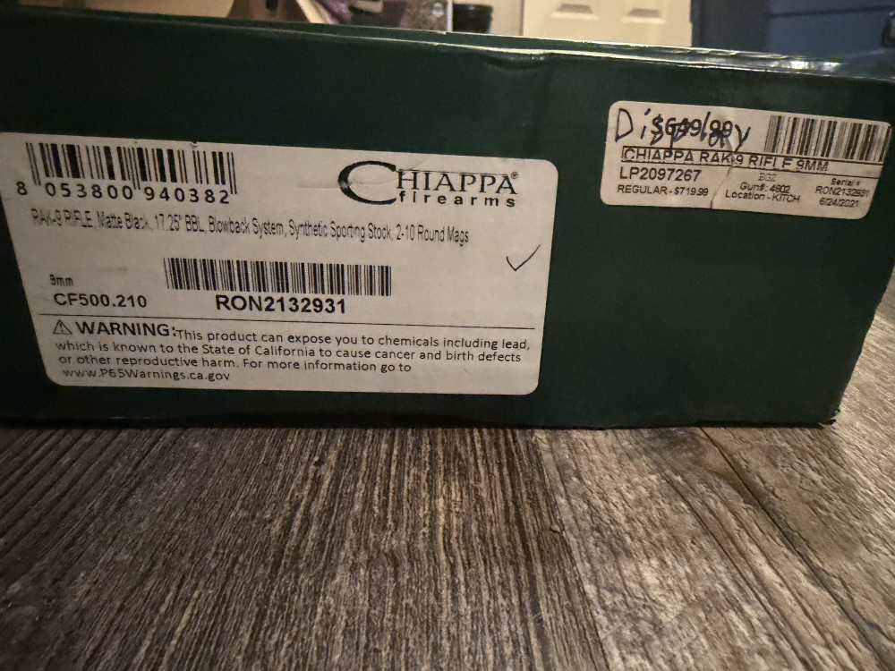 Chiappa Rak 9 with beretta and glock magazine very low round count!-img-16