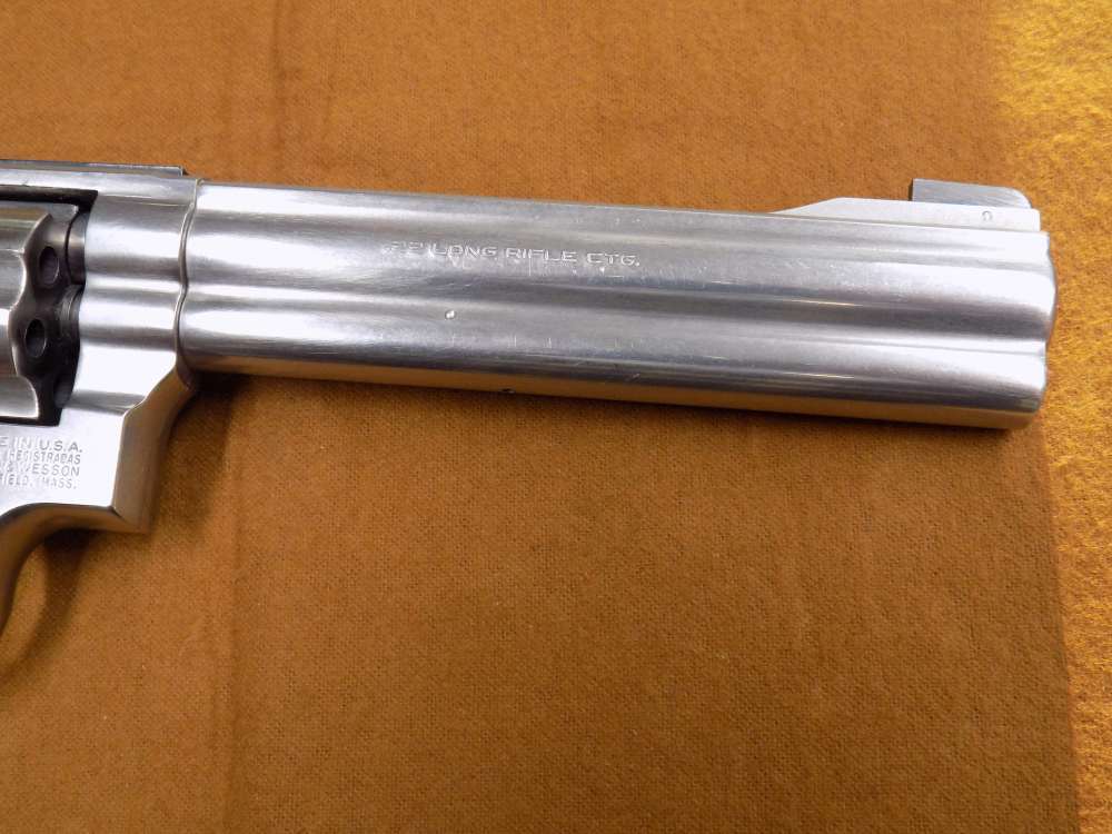 S&W 617 NO DASH .22LR Revolver, Stainless Steel, 6" BBL & 6 Rnd Cap,-img-8